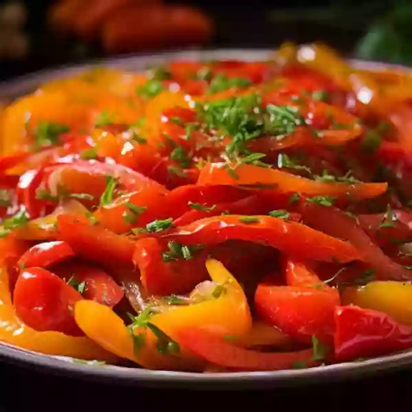 Poivrons et oignons grillés